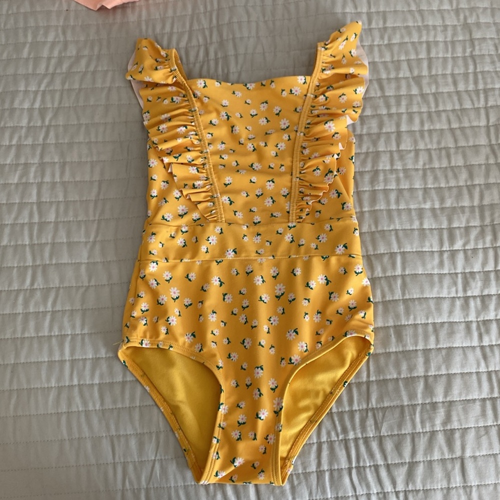 H&M yellow floral swimsuit